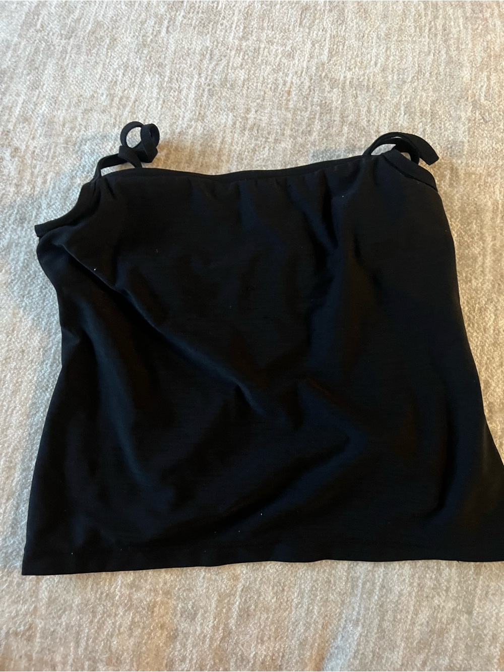 Black Women's Square-Neck Tank Top